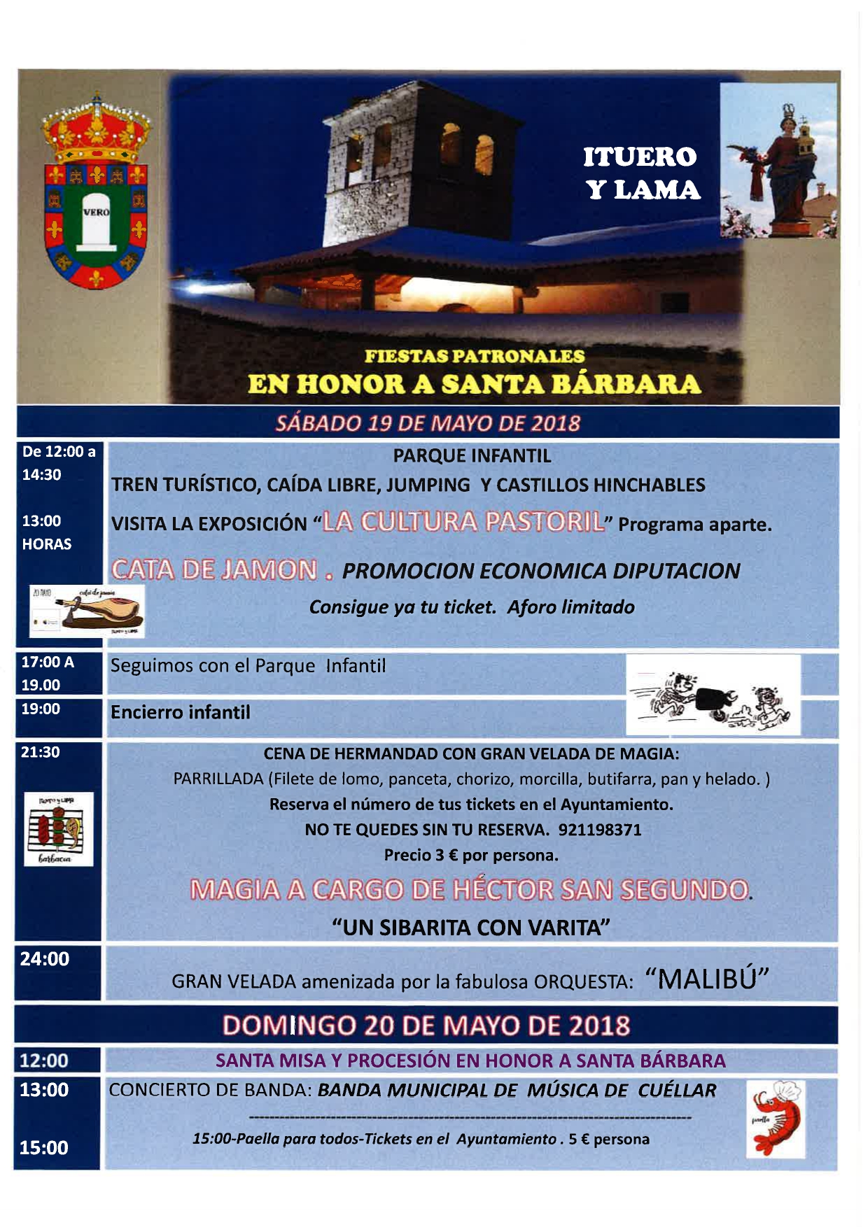 Fiestas patronales en honor a Santa Bárbara 2018 Ituero y Lama